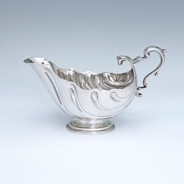 Fowler, Michael, A George II Antique Irish Silver Sauce Boat, 1752