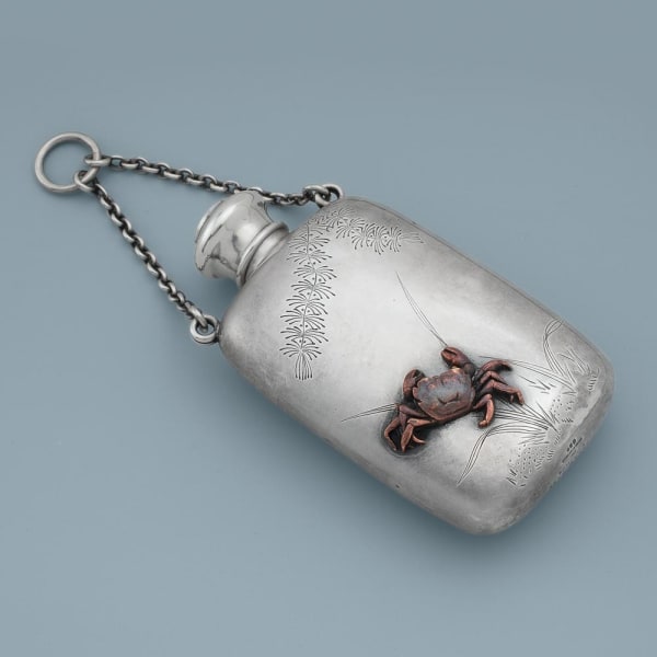 Tiffany & Co., An American Silver and Other Metals Spirit Flask, c. 1876