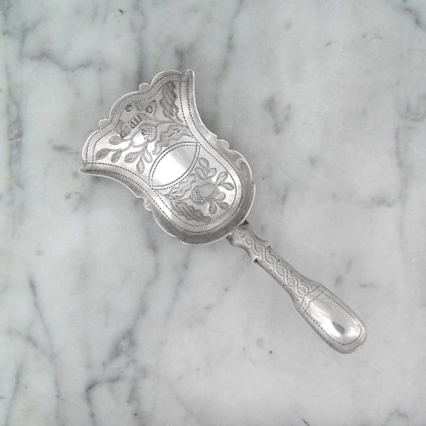 John Bettridge, A George IV Antique English Silver Caddy Spoon, 1823
