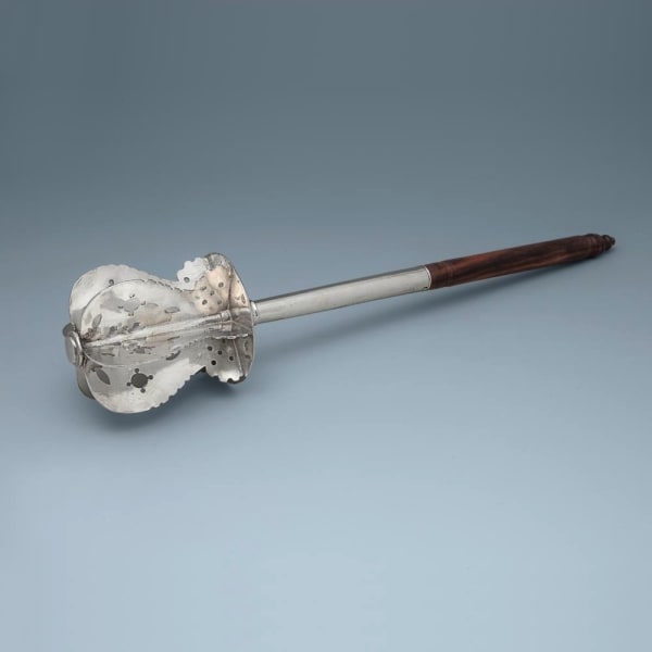 John Hugh Le Sage, A Rare George II Antique English Silver Molinet, 1739