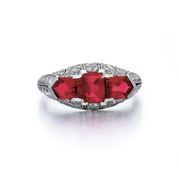 Tiffany & Co., An American Art Deco Ruby & Diamond Ring, c. 1930