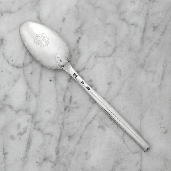 BC, A George II Antique English Silver Marrow Spoon, c. 1740