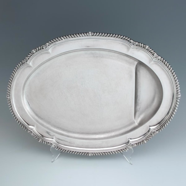 Paul Storr, An Unusual George III Antique English Silver Meat Dish, 1810