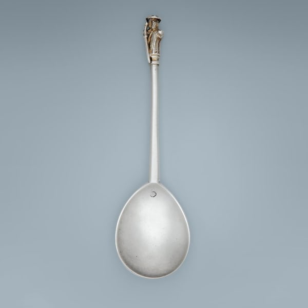 William Simpson, A Henry VIII Antique English Silver Apostle Spoon, St. James The Greater, 1538