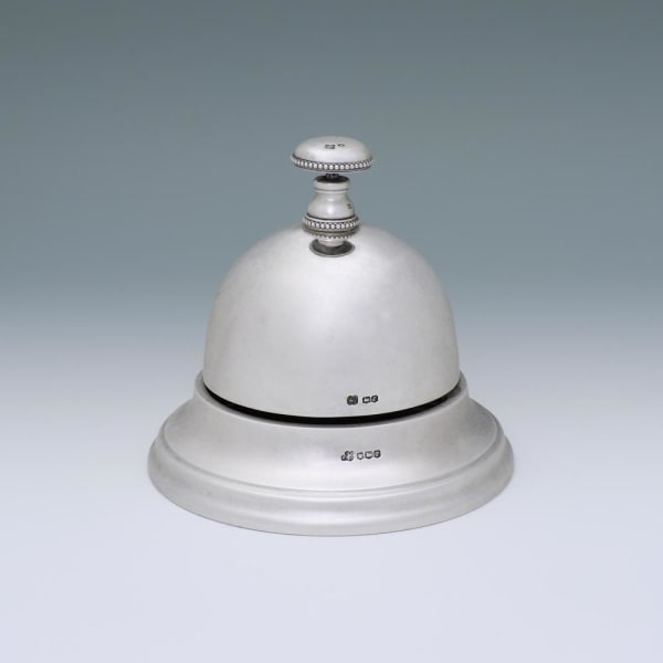 Martin Hall & Co., A George V Antique English Silver Table Bell, 1934