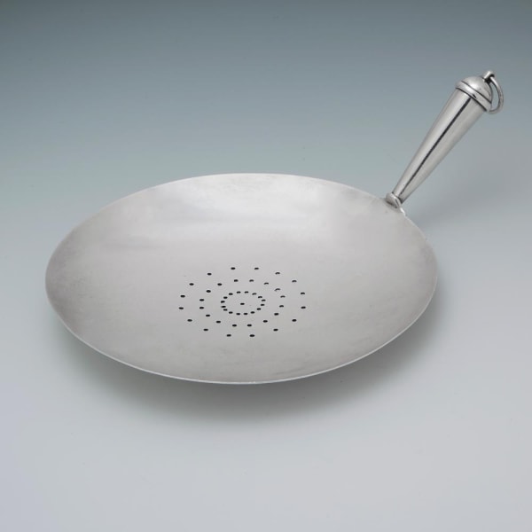 Ayme Videau, A George II Antique English Silver Cream Skimmer, 1758