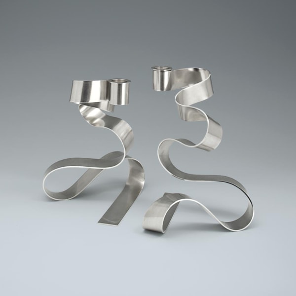 Anna Christianson, A Pair of Modern English Silver Candlesticks, 2010