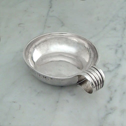 An Antique French Silver Wine Taster, c. 1800