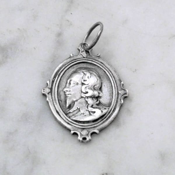 A Small Charles I Antique English Silver Pendant, c. 1645