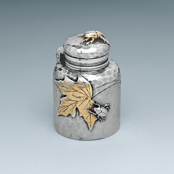 Tiffany & Co., An American Silver & Gilded Inkwell, c. 1880