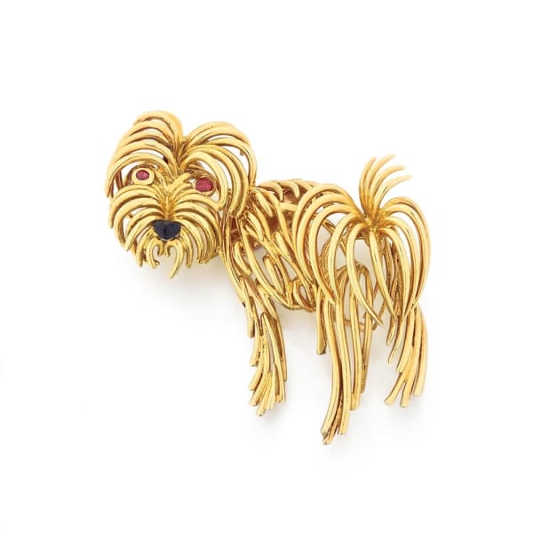 Cartier, A French Gold Dog Brooch, c. 1960