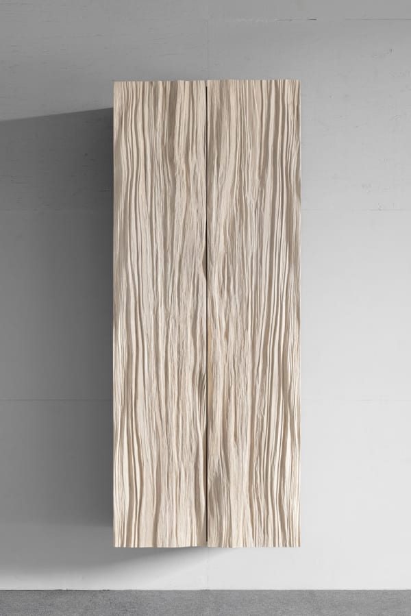 Peter Marigold Cleft 78, 2024 Collaboration with Tadanori Tozawa Sen wood 200 H x 80 W x 35 D cm 78.7 H x 31.5 W x 13.8 D in