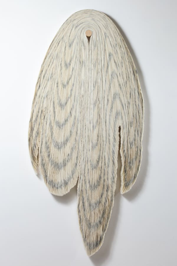 Alida Kuzemczak-Sayer Signature, Lineation², 2022 Japanese mulberry and hemp paper, graphite 116 H x 57 W x 5 D cm 45.6 H x 22.4 W x 1.9 D in Unique version available for commission. Approx. 10-12 weeks lead time.