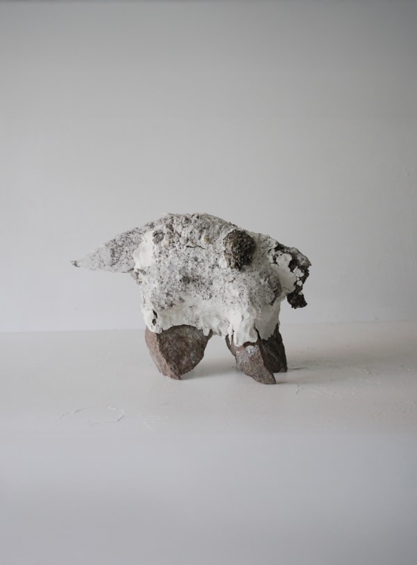 Aneta Regel Snupilka, 2024 Porcelain, rocks, glaze 28 H x 43 W x 18 D cm 11 H x 16.9 W x 7.1 D in