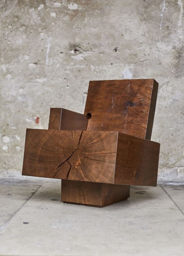 Gareth Neal Assemble Chair II, 2024 Oak 64 H x 55 W x 53 D cm 25 H x 21.7 W x 20.9 D in