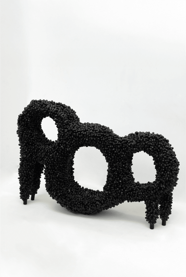 Marlène Huissoud Cocoon cabinet #4, 2017 Artist's collection Silkworm’s cocoons and honeybee bio resin 140 x 100 x 45 cm 55 1/8 x 39 3/8 x 17 3/4 in Available for commission.
