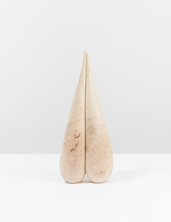 Julian Watts Free Standing 3, 2023 Bleached Maple 36.8 H x 14 W x 6.35 D cm / 14.5 H x 5.5 W x 2.5 D in