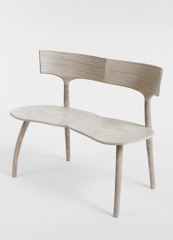 John Makepeace OBE Blonde Embrace Chair I, 2024 Oak 80 H x 90 W x 45 D cm 31.4 H x 35.4 W x 17.7 D in