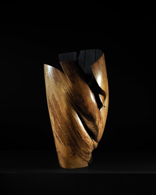 Nic Webb, Flamed Oak Vessel, 2020