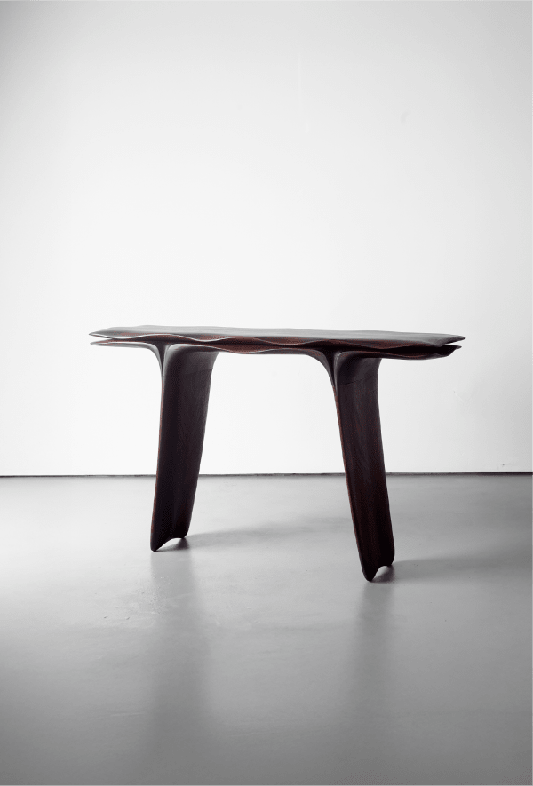 Christopher Kurtz Wavelet Console, 2024 Acquired by private collection Hand carved American Black Walnut 91 H x 152 W x 40 D cm 35.8 H x 59.8 W x 15.7 in Available for commission