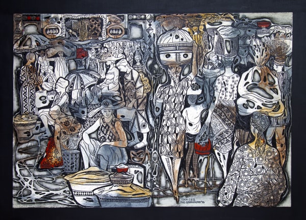 Pius Emorhokpor, Edeki (Market Day), 1996