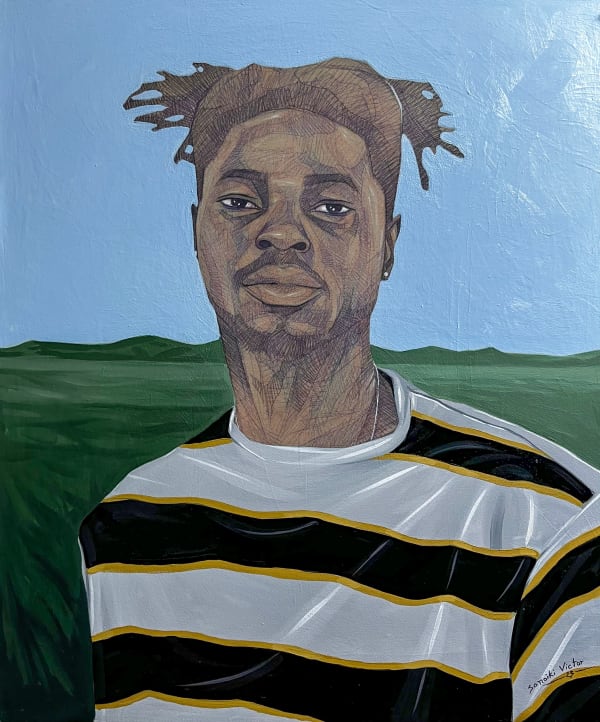 Victor Sonoiki, Portrait of Ayo Joseph, 2023