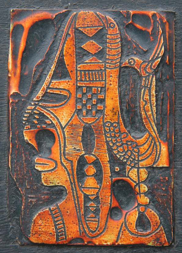 Bruce Onobrakpeya, Uyenjo Vo Ephran (Mask with Bird), 1990