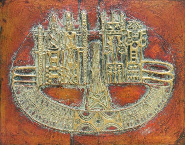 Bruce Onobrakpeya, Isorogun (Musical Instrument), 1988