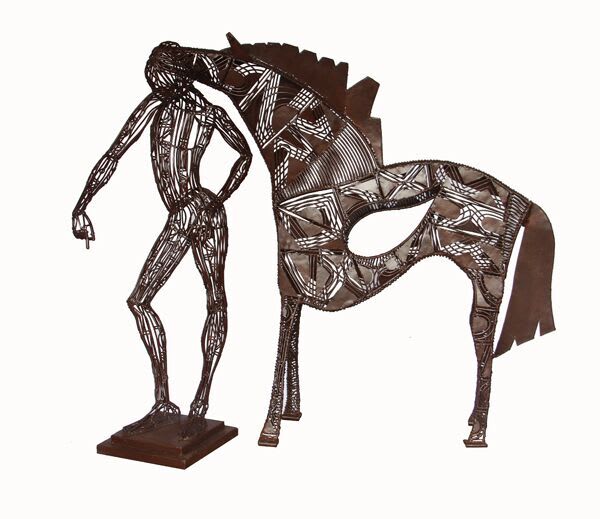 Fidelis Odogwu, Man with Horse, 2012