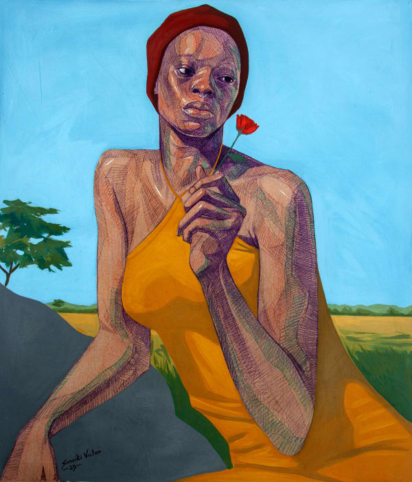Victor Sonoiki, Portrait of Adedoyin I, 2023
