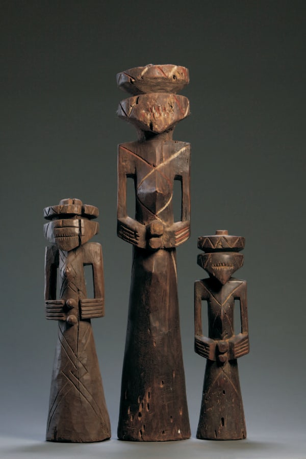 Femi Akinsanya, Anthropomorphic trumpets, Tigon peoples (Tiduri, Adamawa), Nigeria, 20th Century