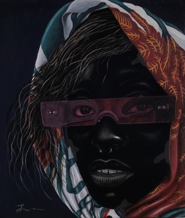 Johnson Eziefula, Tomi & the scarf of many colors, 2021