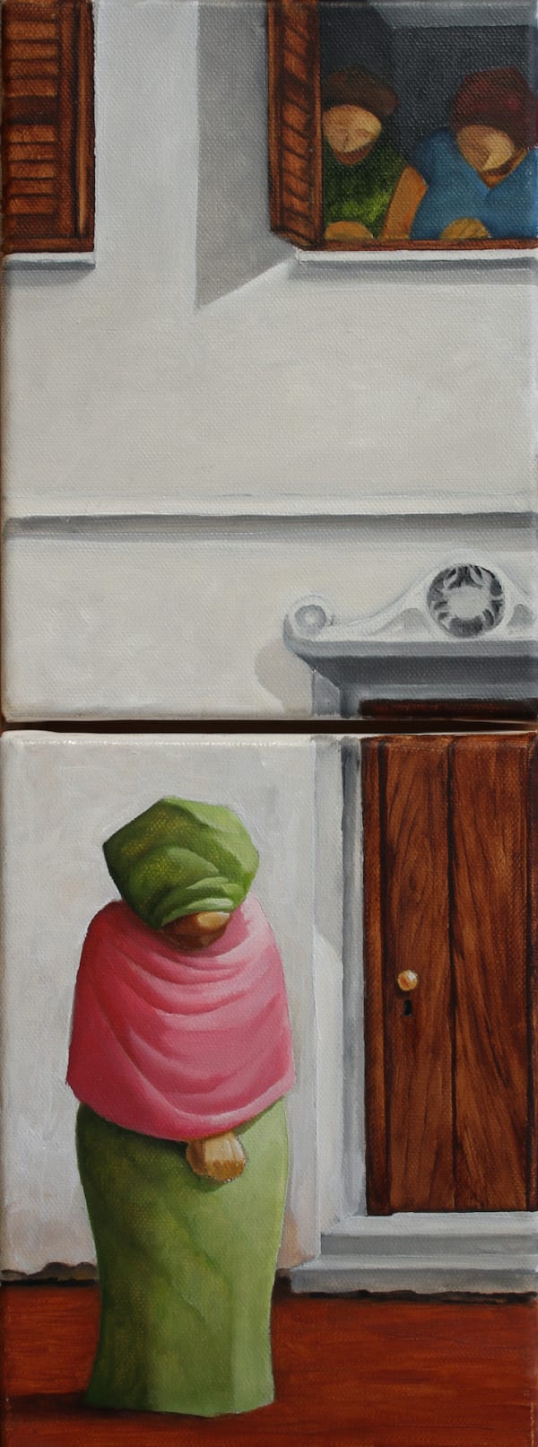 Victor Butler, Residents Of The Family House IV (A Figure Standing Outside) Diptych , 2017