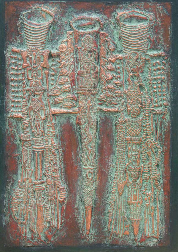 Bruce Onobrakpeya, Horns of Freedom (In Honour of Wole Soyinka), 1988