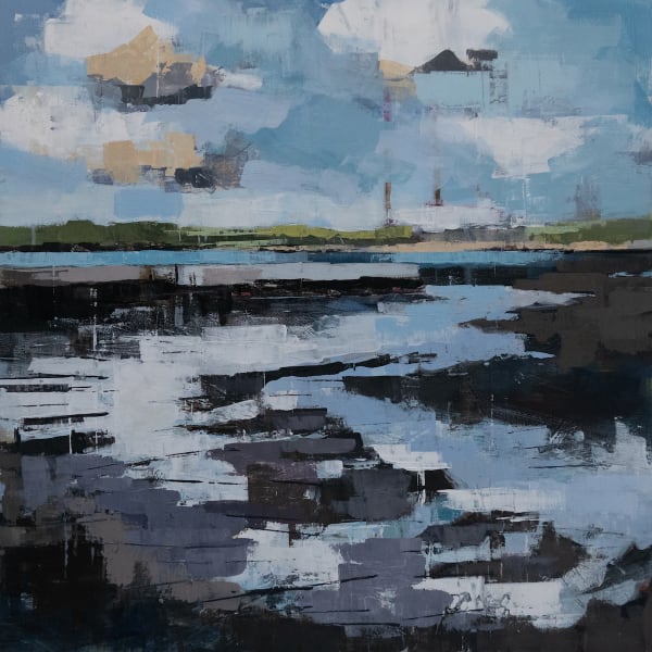 Bridget Flinn Sandymount Strand acrylic on canvas 70 x 70 cm