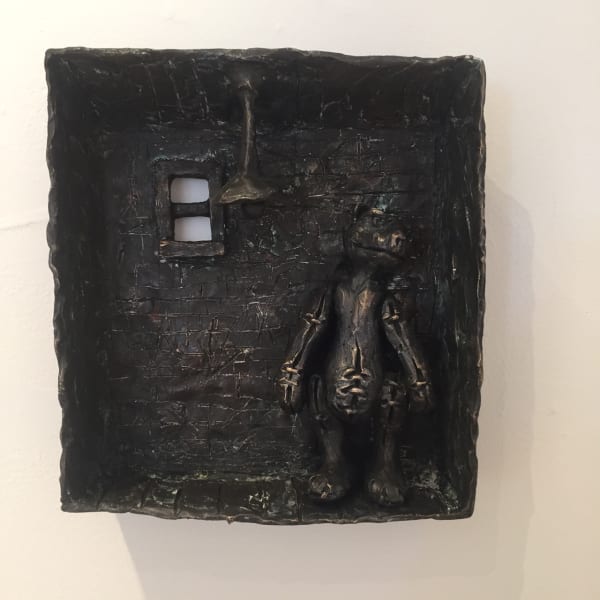 Patrick O'Reilly Back against the Wall, 2016 bronze 22 x 20 x 6.5cm