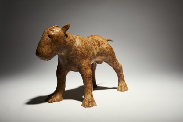 Anthony Scott RUA Brindle Bull Terrier bronze, edition of 9 22 x 30 x 15cm Edition of 9