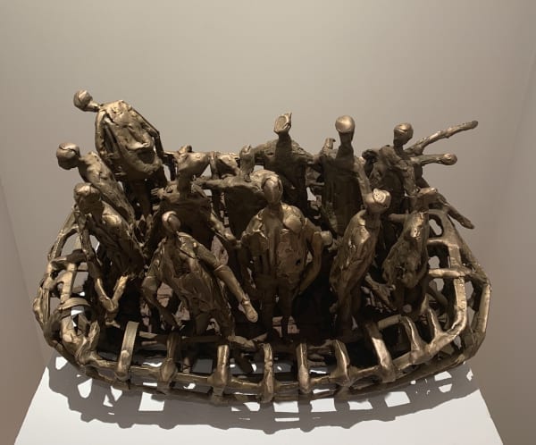 John Behan RHA, Square Rib Boat, Migrants, 2018