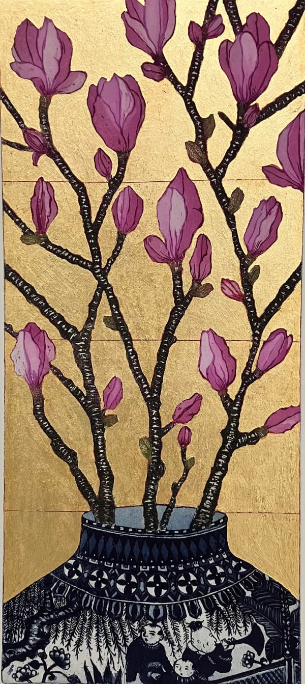 Jean Bardon, Chinese Jar and Magnolia
