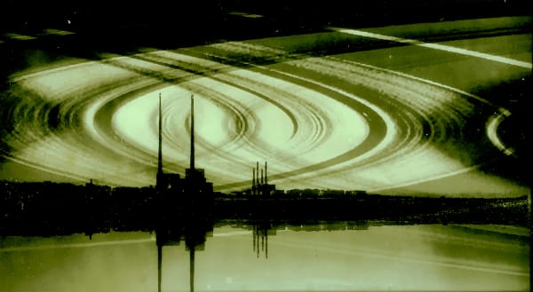 Joby Hickey Sandymount and Saturn double glass image on photorag 76 x 63.5cm