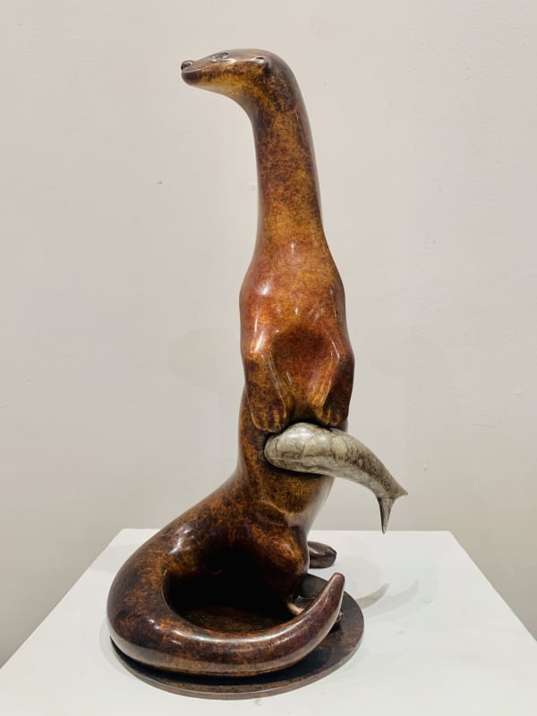 Vadim Tuzov The Happy Fisher, maquette bronze, edition 37 x 21 x 15cm Edition of 3