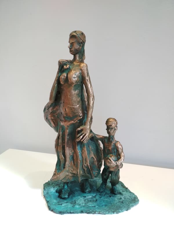 John Behan RHA, Mother & Son: Migrants in Piraeus