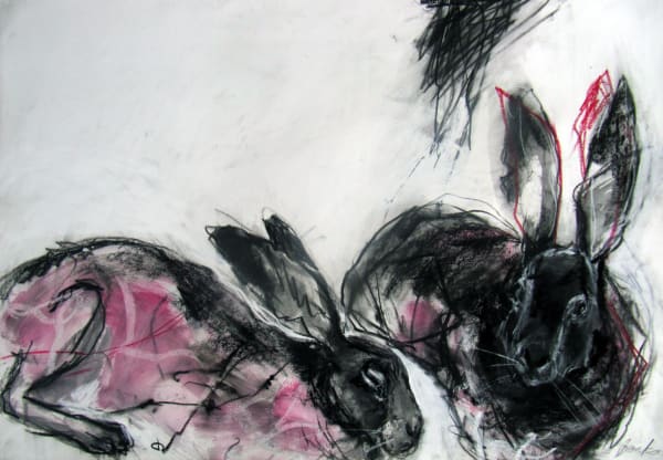 Margo Banks In the Field Mixed Media on Paper 70x100cm