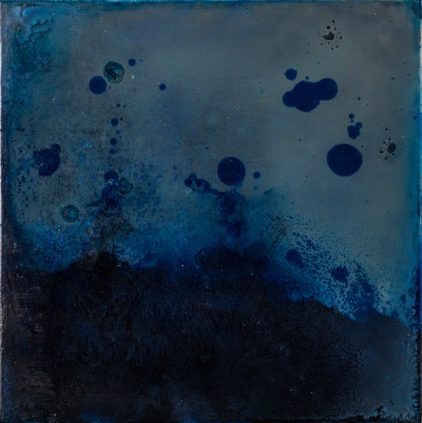 Cléa van der Grijn JUMP #14 oil on board 28 x 28cm