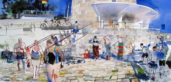 John Short, Seapoint Bathing scene with Ultramarine