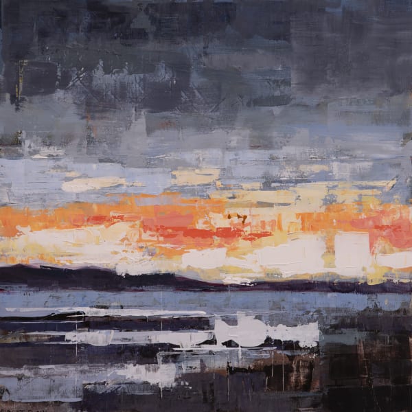 Bridget Flinn The Sun Will Also Set acrylic on canvas 40 x 40cm