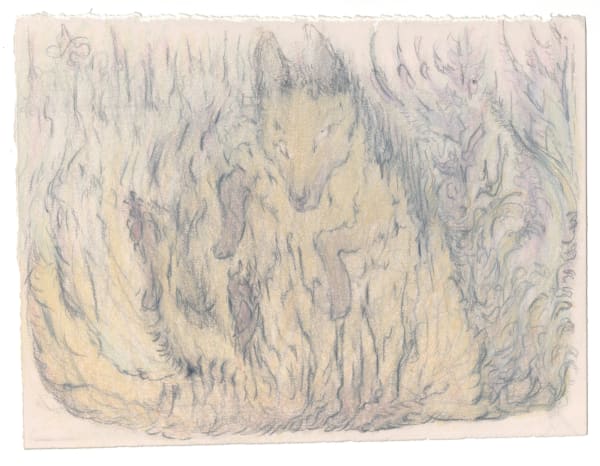 Khaled Chamma, A fox among the flowers, 2022