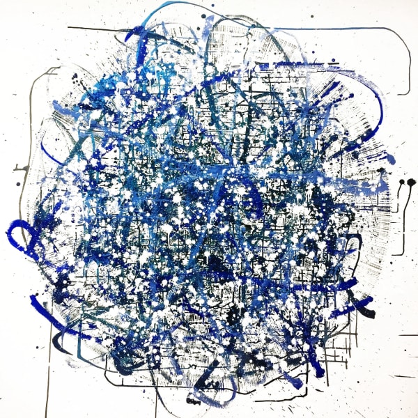 Piers Bourke, TimeZone Explosion - Blue , 2018
