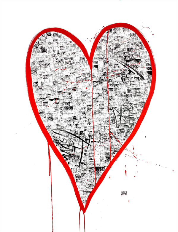 Piers Bourke, Selfie Love - Red , 2018