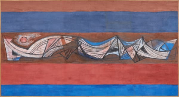 Burle Marx Sem Título, 1976 acrílica sobre panneaux 132,5 x 244,5 cm